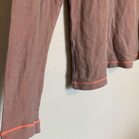 Columbia Womens Size L Grey Orange Contrast Cowl Hoodie Drawstrings Lightweight - Picture 3 of 13